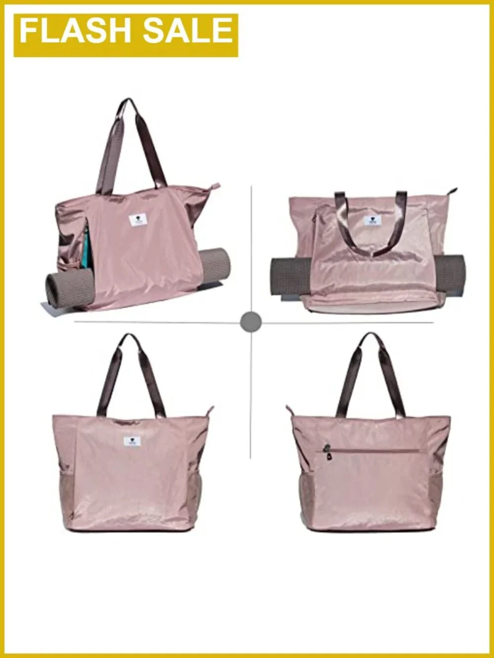 ESVAN Nylon Yoga Mat Tote Bag Carryall Shoulder Bag